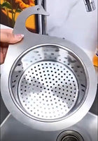 Sitko korek metalowy do zlewu na kran zlewozmywaka koszyk wielofunkcyjny filtr odpływowy kuchenny, zatrzymuje resztki