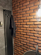 Esto 150x24 wąski wieszak grzejnik grafit / czarny / biały - struktura -. kaloryfer łazienkowy wodny dolne podłączenie