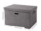 Pudełko do Przechowywania z Pokrywą Pojemnik Organizer do Szafy 37x27x26 cm kosz tekstylny na ubrania i akcesoria, 26