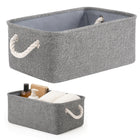 Kosz organizer pojemnik do przechowywania koszyk szary na zabawki kosmetyki pudełko 30x20x13 cm, schowek na drobiazgi