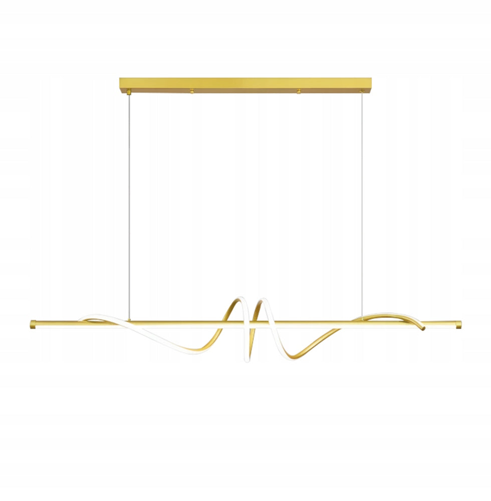 Lampa wisząca toolight złota 120 cm zintegrowane LED oprawa sufitowa aluminiowa, ciepła barwa światła, jednopunktowa