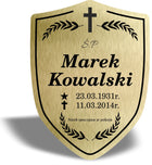 Tabliczka nagrobna odporna aluminiowa dibond grób 20x15cm tablica cmentarna, oznaczenie miejsca pochówku