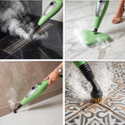 MOP parowy wielofunkcyjny duża MOC 1300W nakładki + 10 wymiennych końcówek parownica do podłóg, czyszczenie parą