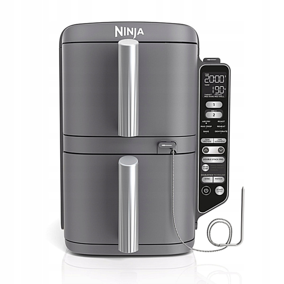Frytkownica beztłuszczowa Ninja Double Stack XL 9,5 L SL451EU srebrny/szary