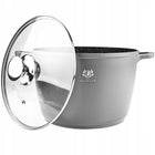 Garnek duży 14l indukcja GAZ wysoki garnek marmurkowy do piekarnika garnki aluminiowe naczynie kuchenne 32 cm
