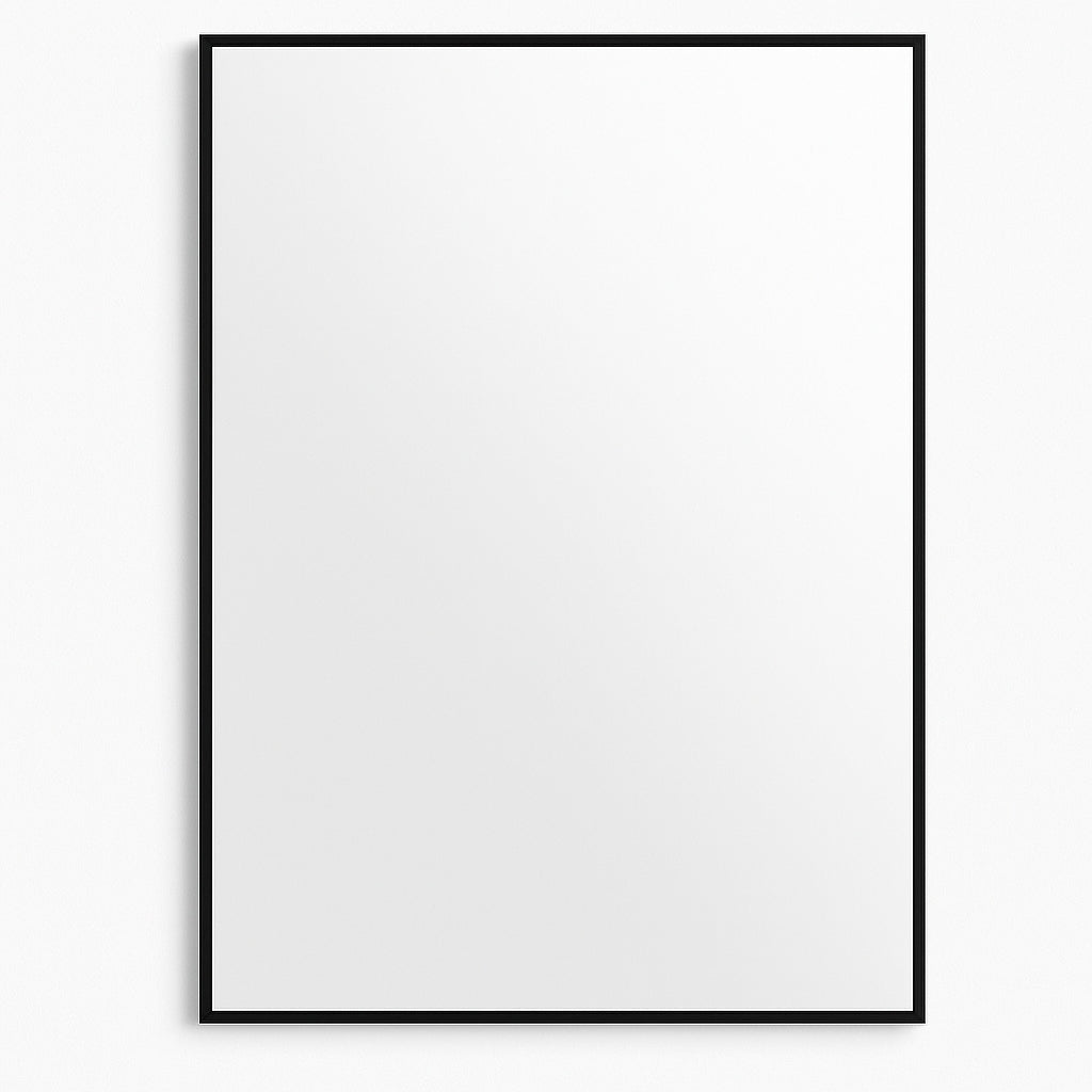 Lustro Prostokątne w Metalowej Czarnej Ramie Wiszące loft 50 x 70 cm zwierciadło dekoracyjne do salonu przedpokoju