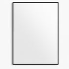 Lustro Prostokątne w Metalowej Czarnej Ramie Wiszące loft 50 x 70 cm zwierciadło dekoracyjne do salonu przedpokoju