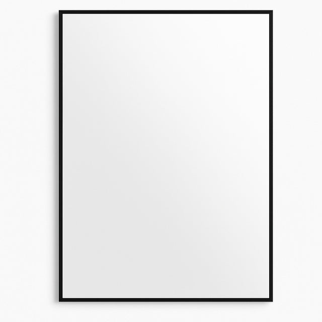 Lustro Prostokątne w Metalowej Czarnej Ramie Wiszące loft 50 x 70 cm zwierciadło dekoracyjne do salonu przedpokoju