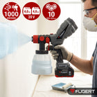 Pistolet do malowania akumulatorowy 2X 4A 1200ML+250 ML dysze 10szt 160DIN natryskowy, farby, lakiery, emulsje, 20 V