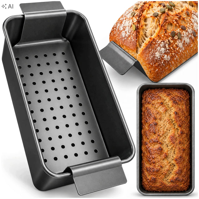 Forma do pieczenia chleba mięsa pasztetu keksówka NON stick + blacha todomi metalowa foremka z wyjmowanym dnem, możliwość mycia w zmywarce