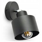 Lampa Ścienna Kinkiet Czarny Roller 382-KG1 E27 oprawa oświetleniowa do wnętrz, metalowa, 1 punkt światła, max 60 W