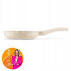 PATELNIA Indukcja do Smażenie GAZ Solidna Konighoffer Creamy Marble 24 cm nieprzywierająca, na kuchnię ceramiczną i