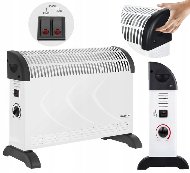Volteno grzejnik konwektorowy mini 1500W VO0266 volteno 53.5 mm 38.5 mm grzewcza biały