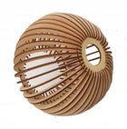LAMPA WISZĄCA SUFITOWA DREWNIANA ŻYRANDOL POTRÓJNA REGULOWANA 3 KLOSZE oprawa do kuchni salonu jadalni, 3x E27, do 60 W