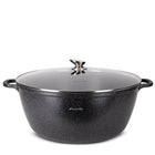 Garnek duży 22,0 L tradycyjny marmurowy kociołek pokrywa indukcja kamille aluminiowy do piekarnika, zmywarki, kuchenek