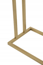 Wieszak stojak metalowy na ręczniki stojący złoty produkt polski loft do łazienki, suszarka łazienkowa, 2 drążki, 84 cm