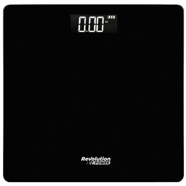 Waga łazienkowa elektroniczna precyzyjna 180 KG szklana czarna slim LCD czarny