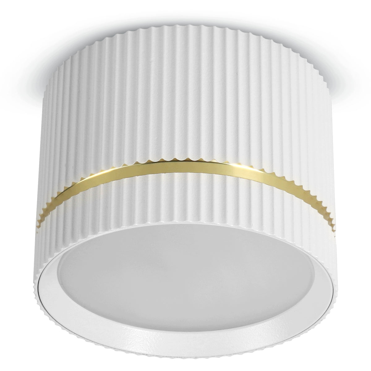 Oprawa Halogenowa Sufitowa LED Tuba GX53 Spot Natynkowa Ryflowana Biała oczko oświetleniowe do salonu i kuchni, 1