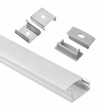 Profil do taśmy LED Aluminiowy Nawierzchniowy Szeroki 20mm Anodowany 2m listwa, kanał montażowy do pasków świetlnych