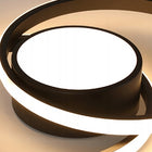 LAMPA SUFITOWA PLAFON LED CZARNA OKRĄGŁA DO SALONU ŚCIEMNIANA + PILOT 39W oprawa do wnętrz, metalowa, zintegrowane