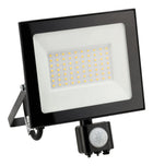 Naświetlacz LED 50W Halogen z czujnik ruchu Zmierzchu 4500lm 4000K Czujka lampa zewnętrzna IP44, reflektor do ogrodu