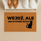 Wycieraczka wejśćiowa kokosowa 40X60CM pod drzwi zabawna mata z tworzywa PVC, brązowa, grubość 15 mm, uniwersalna