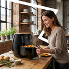 Frytkownica beztłuszczowa 2400W mocna AIR fryer 6l airfryer piekarnik 2400 w czarny