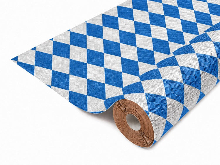 Obrus papierowy z tłoczeniem lnianym 118 CM x 6 M bawaria oktoberfest serweta jednorazowa na przyjęcie, nakrycie i