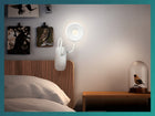 Lampka do Czytania LED NOCNA BIURKOWA BEZPRZEWODOWA USB z KLIPSEM PHILIPS żarówka E14 w komplecie, biała srebrna