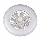 Lampa z wiatrakiem sufitowa LED regulacja plafon 48W 3 barwy cichy + pilot wentylator z oświetleniem do pokoju, biały