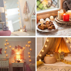LAMPKI KULE COTTON BALLS GIRLANDA 20 LED ŚWIETLNA KULE USB +PILOT dekoracja wnętrz, ozdoba do pokoju, białe kulki 6 cm