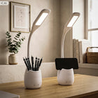 Lampka Biurkowa Szkolna LED RGB Organizer Na Biurko Do Czytania Nauki Pracy lampa stołowa ściemniana akumulatorowa