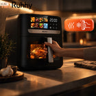 Air Fryer Frytkownica Beztłuszczowa Ruhhy AirCrisp 8l + 8 Programów Okienko czarny