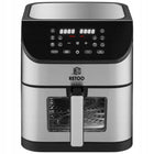 Frytkownica beztłuszczowa AIR fryer frytownica duża misa 8l XXL mocna 1800W srebrny