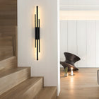 Kinkiet Ścienny LED Lampa Czarny Wewnętrzny Nowoczesny Loft Salon 8W 3000K oprawa aluminiowa, 3 źródła światła, ciepła