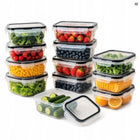 Pojemniki na żywność lunchbox śniadaniówka bez BPA zestaw 12 pojemników plastikowe pudełka do ciasta, lodu, płynów