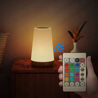 Bezprzewodowa Lampka Nocna 13 Kolory Dotykowa RGB pilot LED Do Sypialni lampa stołowa akumulatorowa ściemniana biała