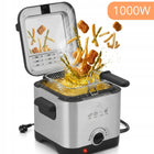 Olejowa frytkownica 1,5l tradycyjna tłuszczowa 1000W stal nierdzewna 1000 w srebrny/szary