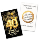 Zdrapki z zadaniami na 40urodziny czterdziestka podziękowania dekoracje x50 gra towarzyska dla gości, zabawa imprezowa