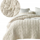ROOM99 Narzuta na łóżko 200x220 beżowa nowoczesna kapa pikowana Marshmallow przykrycie do sypialni z poliestru