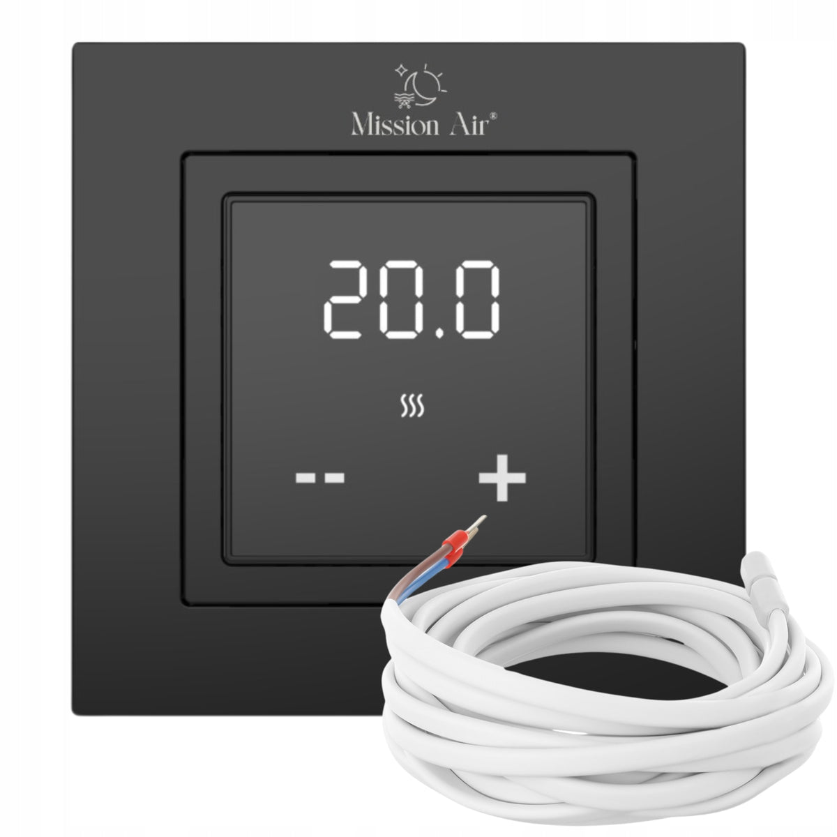 REGULATOR TEMPERATURY termostat pokojowy DWA CZUJNIKI sterownik 16A LCD przewodowy /Wzór