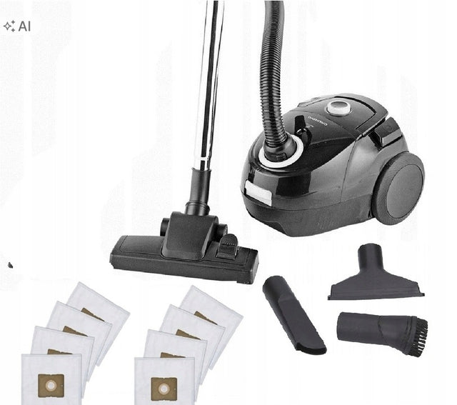 Odkurzacz workowy grundig mocny 800W regulacja + worki 4.6 kg