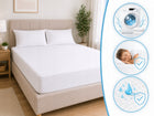 WODOODPORNY OCHRANIACZ NA MATERAC 160X200 + 30cm PODKŁAD Z GUMKĄ 360 GRUBY pokrowiec antyalergiczny, możliwość prania w