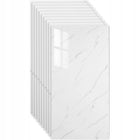 10X panele ścienne samoprzylepne tapeta płytka marmur biały PVC 30X60CM okładzina dekoracyjna do wnętrz połysk gładka