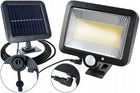 Lampa solarna LED czujnik ruchu zmierzchu osobny panel solarny kabel 5m naświetlacz zewnętrzny IP65 1000 lm 10 w 4500 K