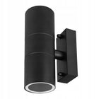 Kinkiet zewnętrzny lampa ogrodowa elewacyjna ścienna wodoszczelna 2x GU10 oprawa aluminiowa czarna do fasady, tarasu i