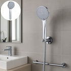 Terra Home Premium srebrny słuchawka prysznicowa okrągła chromowana, 3 funkcje, głowica natryskowa