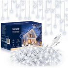 SOPLE 300LED LAMPKI ZEWNĘTRZNE BIAŁE ZIMNE FLASH KURTYNA IP44 ŚWIĄTECZNE kurtyna świetlna 10,5 cm