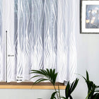 Firana żakardowa wzór 7505 rozmiar 300x160cm prosta (gotowa) z obszyciem firanka pojedyncza, biała dekoracja okienna na