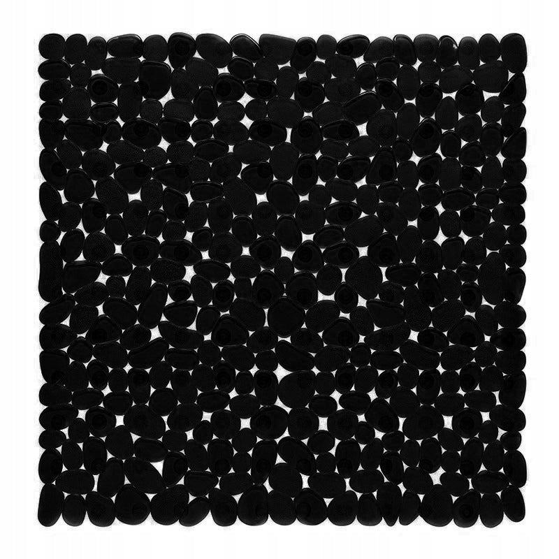 Mata antypoślizgowa pod prysznic AquaRock 54x54cm czarna PVC z przyssawkami dywanik łazienkowy kwadratowy 2 mm